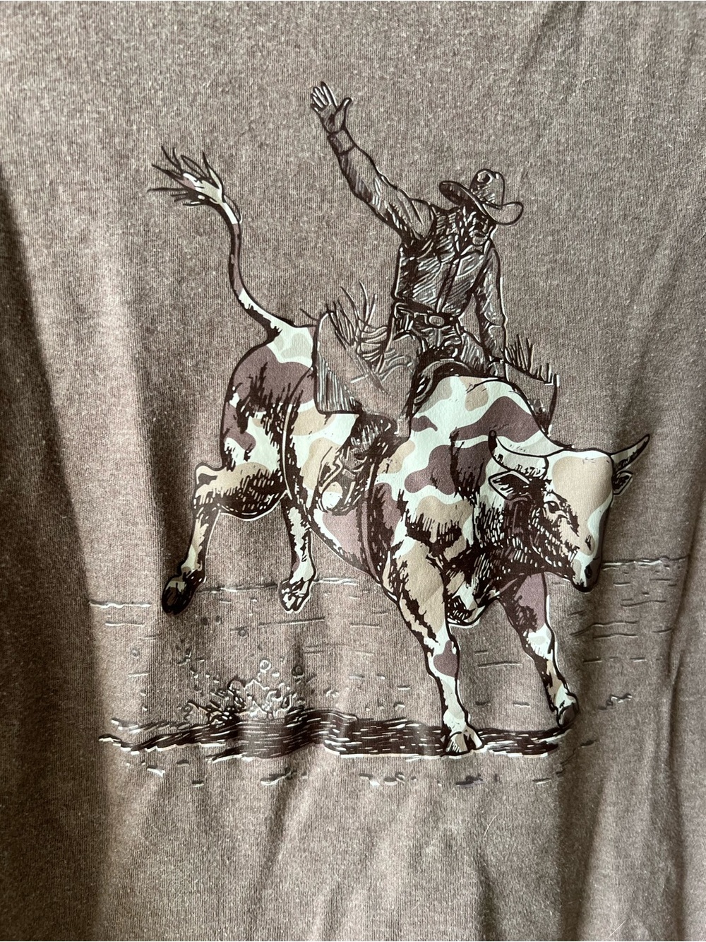 βΌοΈEUC: Pact Organic Brown Cowboy Graphic Tank Top - L - Picture 2 of 4